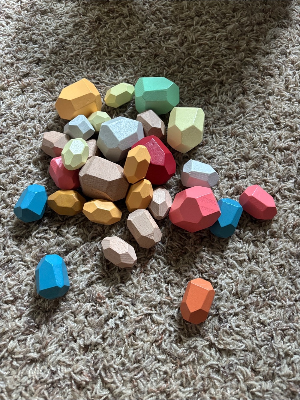 Bestamtoy 36 PC Wooden Stacking Stones
